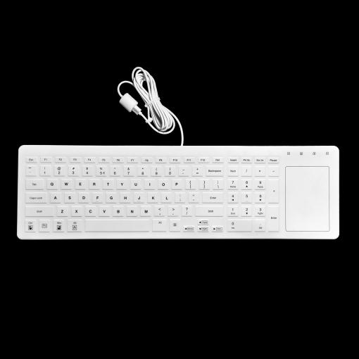 SK10802 Silicon Encased Cleanroom Keyboard with Touchpad